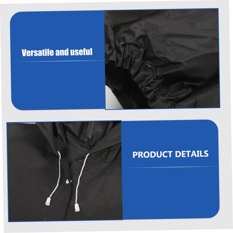 Reusable Hooded Adult Rain Poncho Long Waterproof Outdoor Camping Hiking - Image 4