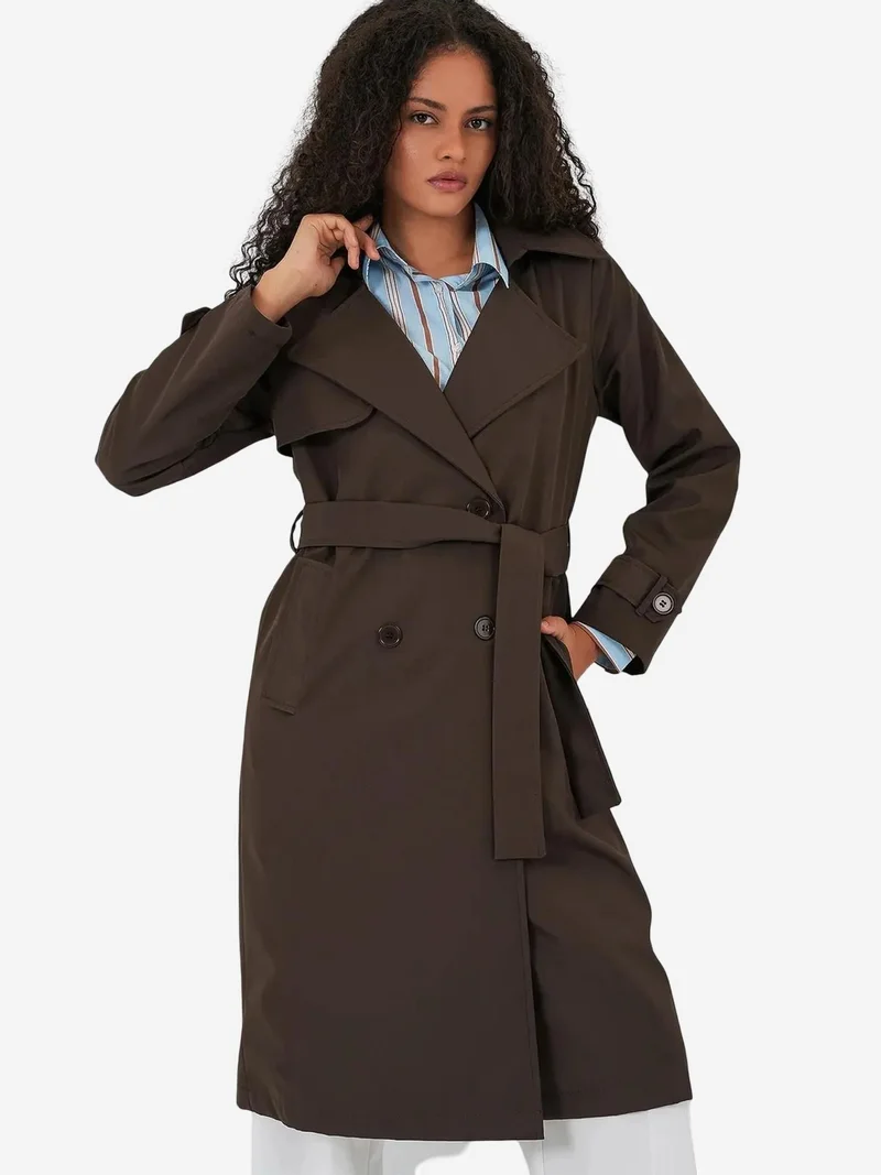 BIG DART BDART Double Breasted Long Trench Coat