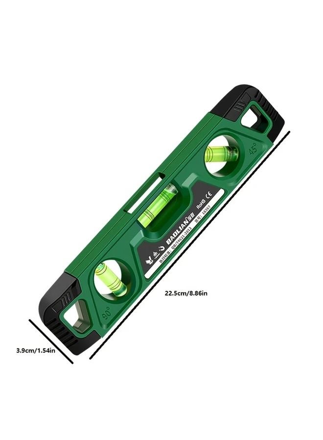 Dark Green Magnetic Level Ruler Durable Acrylic for Woodworking Home Improvement DIY - Image 4