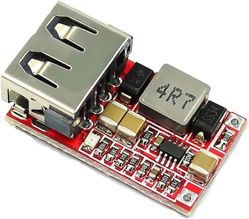 REES52 REES52 DC DC Buck Converter Car USB Charger Module 624V 12V 24V to 5V 3A Step Down Voltage Regulator Power Supply ModulePack of 5 Red - Image 5