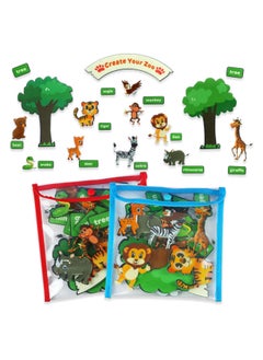 Generic Storytelling Felt Pieces Create Your Own Zoo Forest Animal Felt Pieces Early Education Enlightenment Understanding Teaching Aids-Color:Red Edge-Specifications:19*20cm  - Image 2