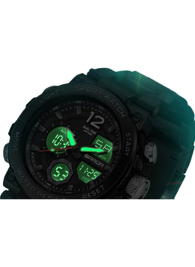 Sanda Electronic Watch Men Students Waterproof Sports Watch For Junior And Senior High School Students Qixi Valentine'S Day Gift For Boyfriend 6178 Black - Image 3