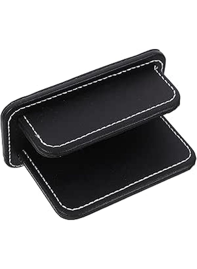 Pu Leather Business Card Holder Desk Organizer Display Stand Compact Name Case Office Supply Random Color - Image 1