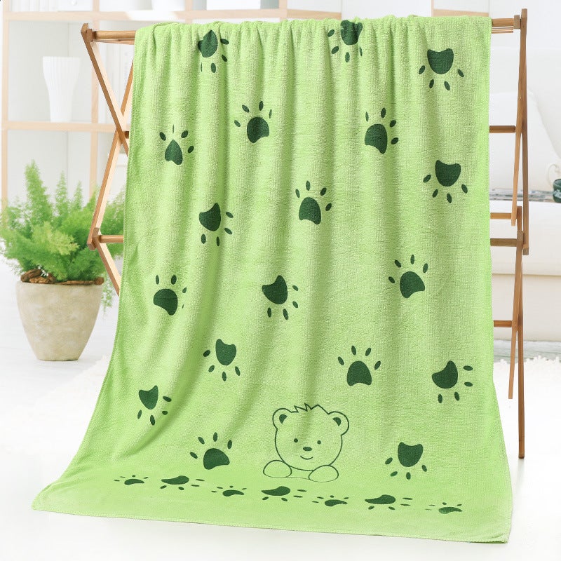 general Kids Microfiber Bath Towel, Cartoon Rabbit Print Beach Towel for Children Swimming and Shower - Image 1