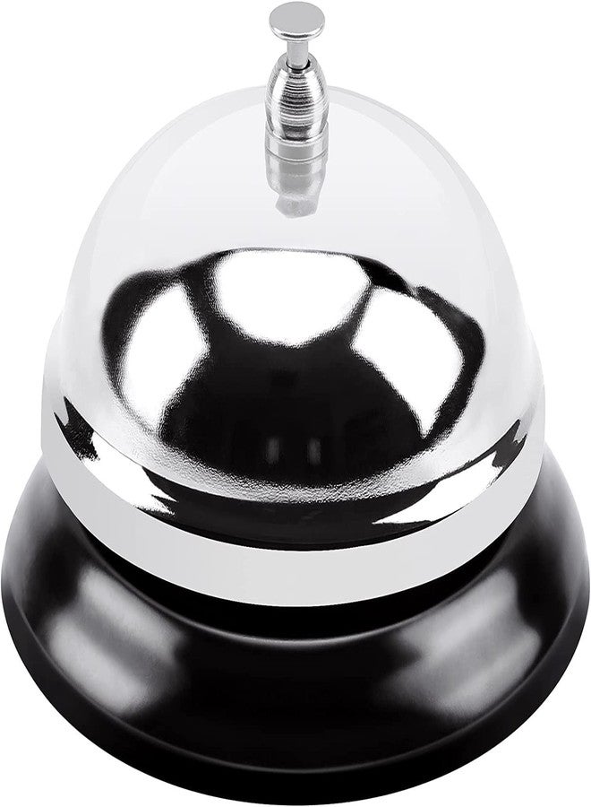 Pixora Stainless Steel Manual Service Call Bell – Classic Desk Counter Bell with Loud Clear Ring, Durable Reception and Service Desk Bell for Hotels, Restaurants, Schools, Offices - Image 1