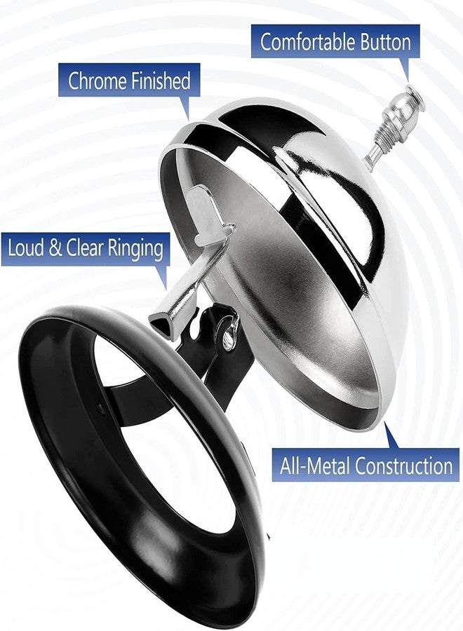 Pixora Stainless Steel Manual Service Call Bell – Classic Desk Counter Bell with Loud Clear Ring, Durable Reception and Service Desk Bell for Hotels, Restaurants, Schools, Offices - Image 3