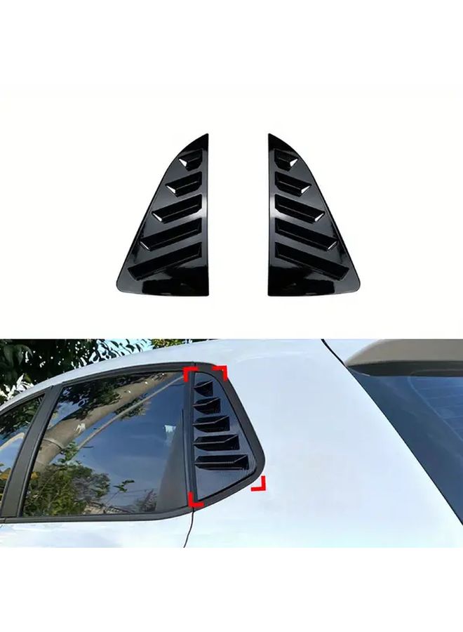 Carbon Fiber Gloss Black Rear Window Shutter Cover Side Vent Louver for Volkswagen 6R 6C 2011 2017 - Image 1