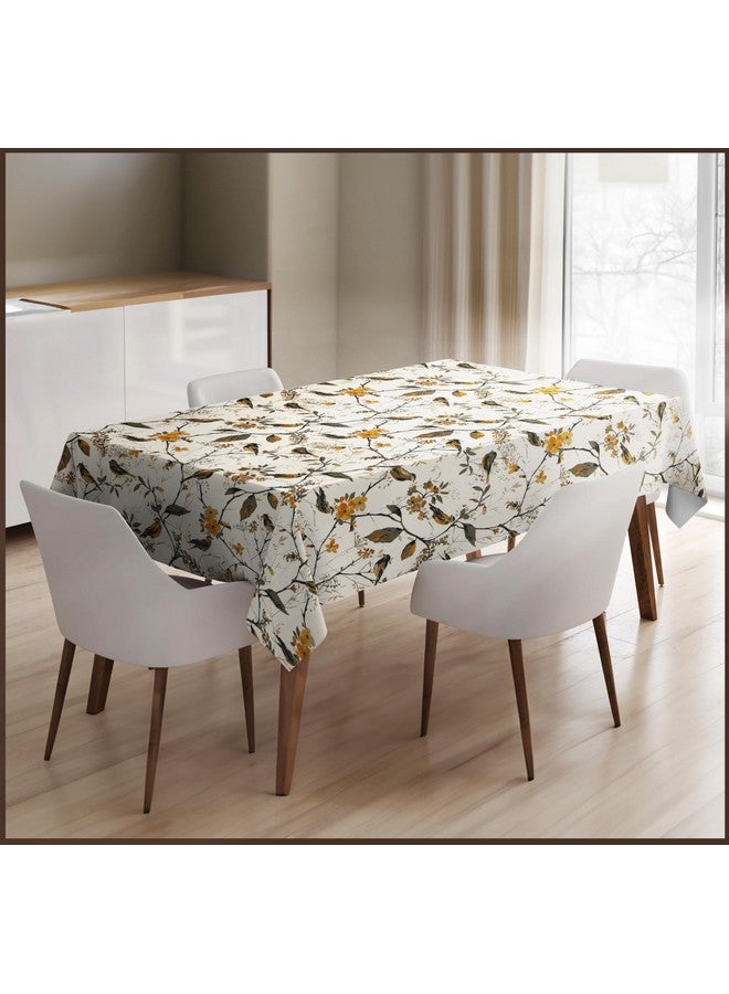 LINENWALAS 100% Cotton Table Cloth for 6 Seater Dining Table, Printed Rectangular Table Cover for Centre Table, 60 x 90 Inches (Birdie Bliss, 6 Seater) - Image 2