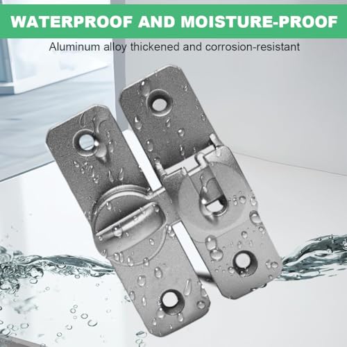 HASTHIP® Door Latch Door Lock 90°/180° Gate Door Latch Lock Rugged Aluminum Alloy Door Latch Lock No Drill Latch Lock for Gate, Door, Closet, Cabinet, with Screw Packs and Installation Accessories - Image 3