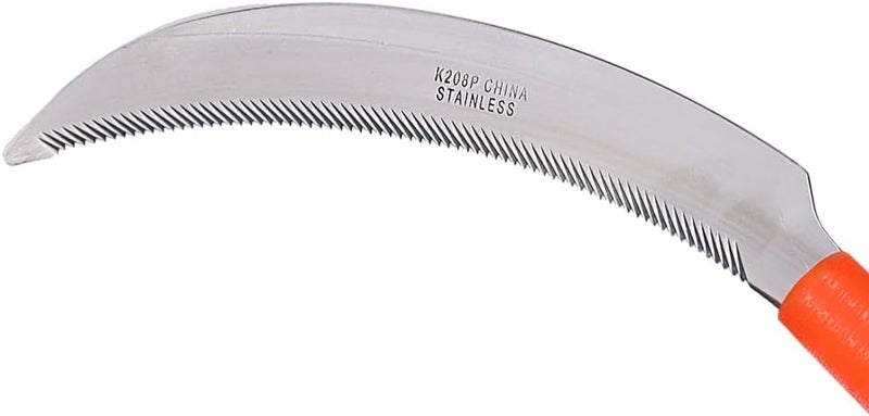 Zenport K208P Harvest Sickle with Plastic Handle, Light Serration, 6.5-Inch Stainless Steel Blade, Orange - 3 Pack - Image 2