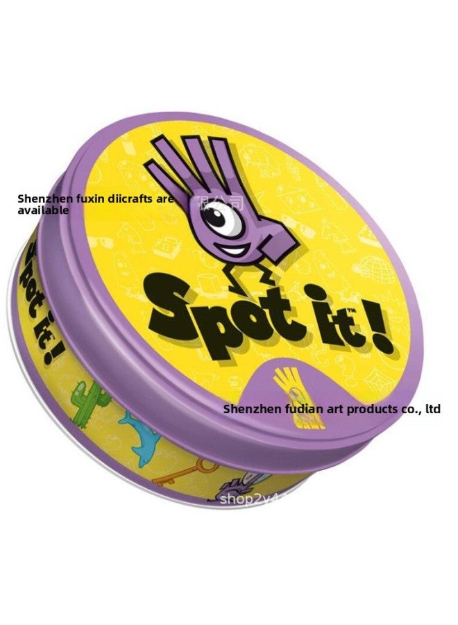 لعبة Spot It الإنجليزية بالكامل، تجمع عائلي للآباء، ابحث عن بطاقات ألعاب مختلفة، بطاقات ألعاب Dobble، ابحث عن أختك