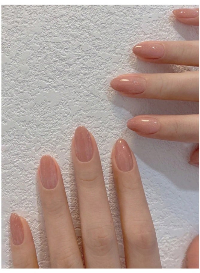 عدد 24 قطعة من الأظافر الطويلة + 1 ورقة شريط لازق + 1 قطعة مبرد أظافر - Image 1