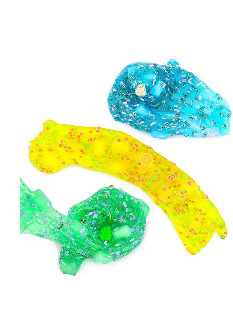 Slime Making Kit for Girls Boys, Super Soft Non-Sticky Clear Slime Toy, Party Favor for Kids DIY Slime Kit for Kids Super Soft Sludge Slime Kit Jelly Cube Crunchy Slime Kit Premade Jelly Clear Crunchy Slime for Girls & kids  - Image 3