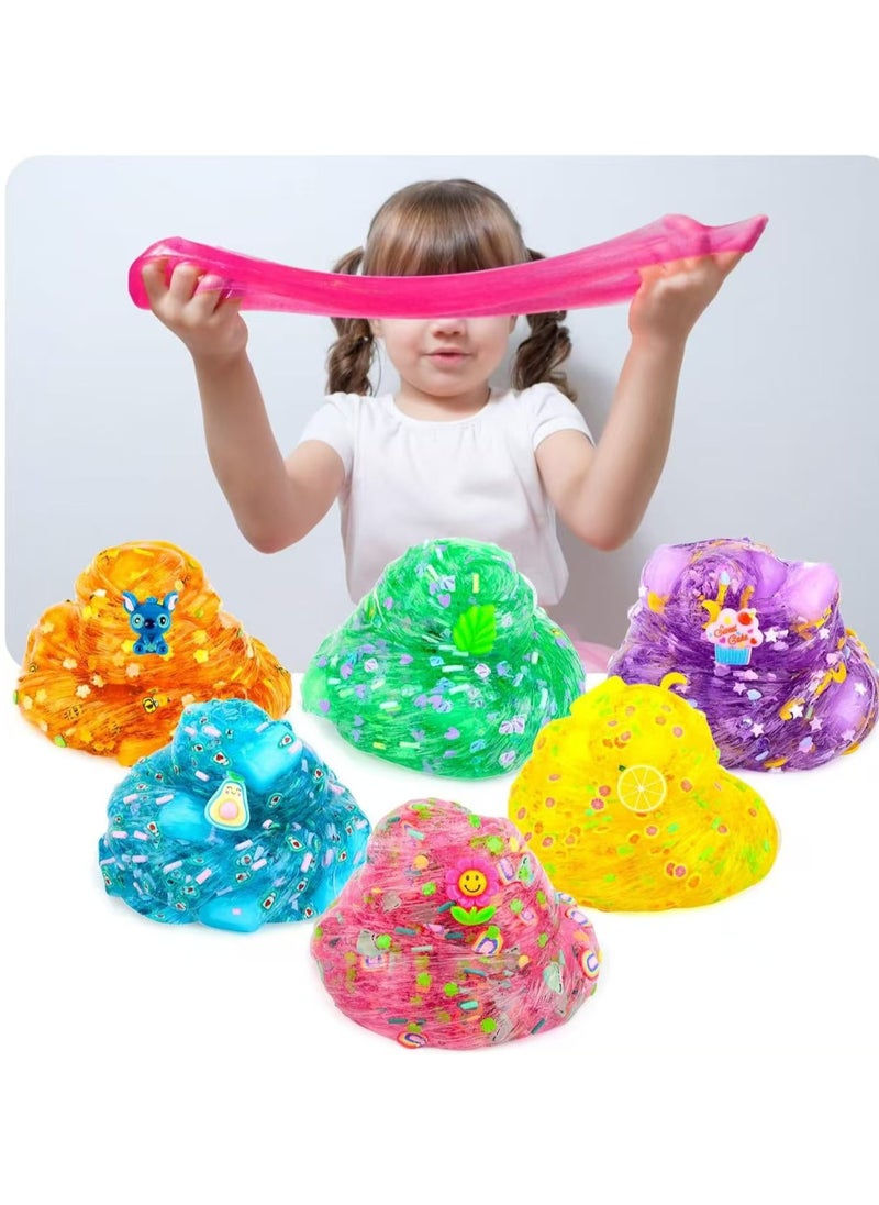 Slime Making Kit for Girls Boys, Super Soft Non-Sticky Clear Slime Toy, Party Favor for Kids DIY Slime Kit for Kids Super Soft Sludge Slime Kit Jelly Cube Crunchy Slime Kit Premade Jelly Clear Crunchy Slime for Girls & kids  - Image 4