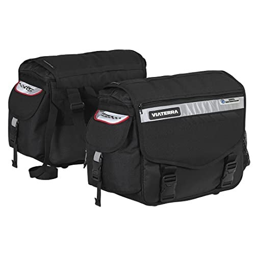 ViaTerra 100% Waterproof Leh Motorcycle Saddlebags for Straight exhausts (70 LTR) | Inclusive of Inner Waterproof Liner + Outer rain/dust Cover - Image 1