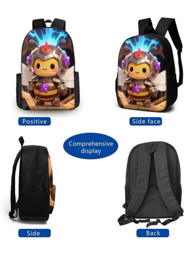 Bright Li Fire Cute cartoon embellishment, double-shoulder pen bag set (students, children, friends' outings, mountain climbing sports, etc. can be used) - 103 - Image 3