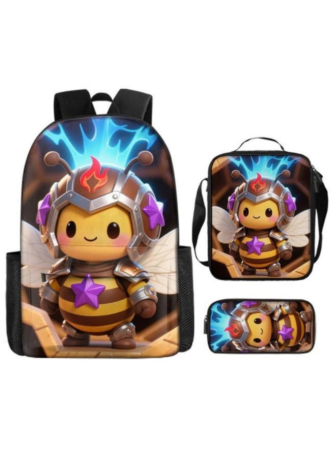Bright Li Fire Cute cartoon embellishment, double-shoulder pen bag set (students, children, friends' outings, mountain climbing sports, etc. can be used) - 103 - Image 4