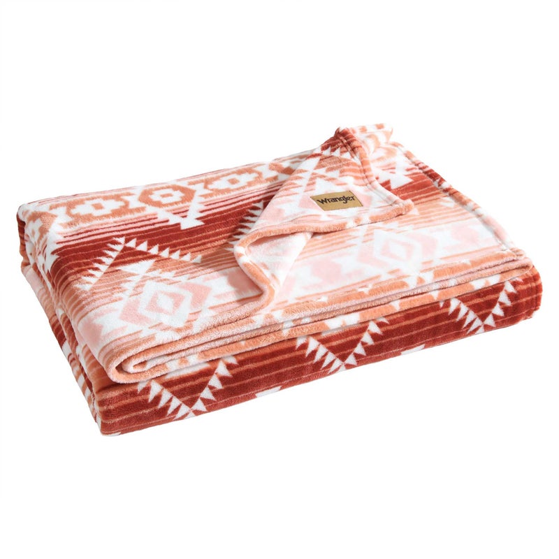 Wrangler - Blanket  Ultra Soft Plush Fleece Bedding  Yellowstone Inspired  Luxuriously Soft Bedding for Bed or Couch (Jericho Peach Pink  Twin) - Image 5