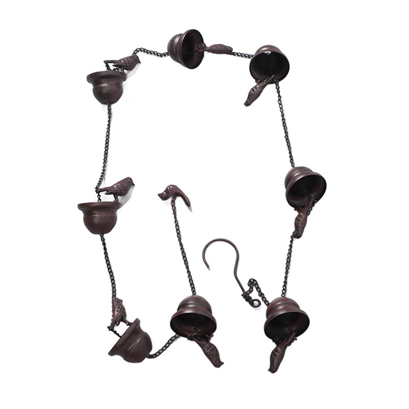 Antique Copper Rain Chain For Gutter Downspout Decorative Garden Water Catcher - Image 2