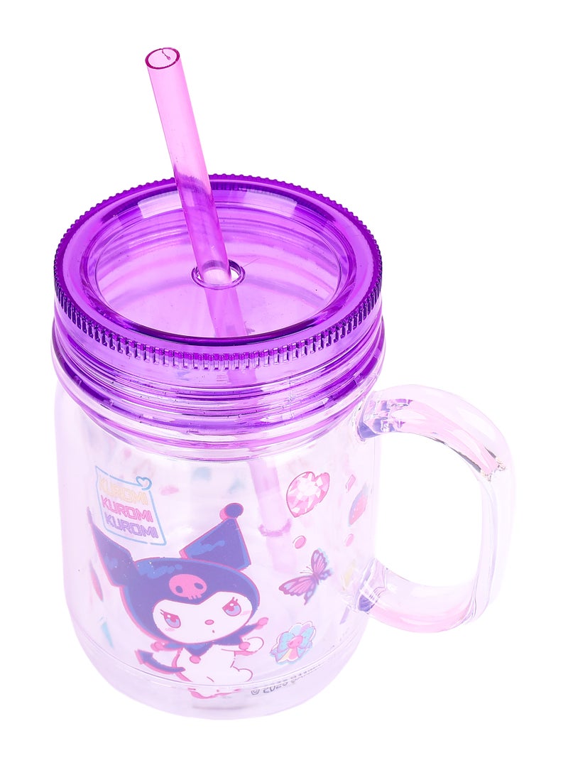 Sanrio Sanrio Kuromi Plastic Cup With Straw 550ml  - Image 2