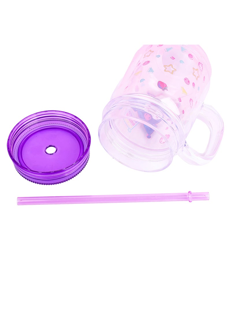 Sanrio Sanrio Kuromi Plastic Cup With Straw 550ml  - Image 4