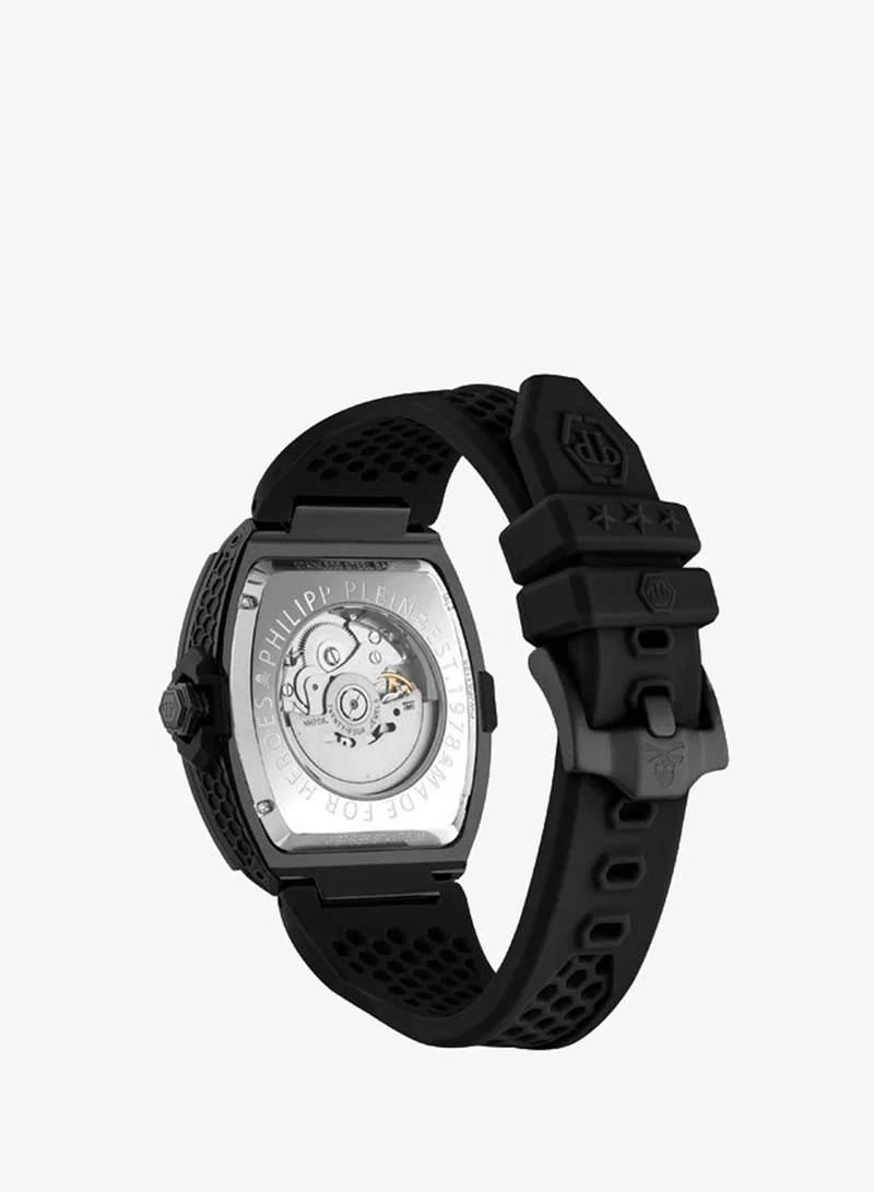فيليب بلين The Skeleton Frosted Silicone Strap Automatic Watch for Men, 41mm
