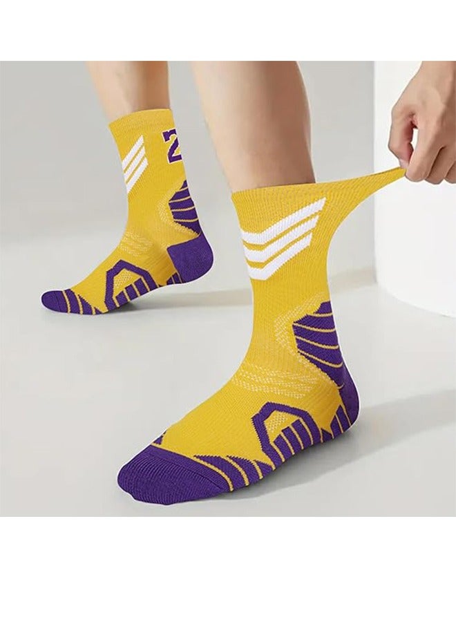 جوارب كرة السلة للأولاد والبنات، جوارب رياضية، جوارب للجري، جوارب ضغط، جوارب فريق كرة السلة 24 مقاس، ماصة للعرق وقابلة للتنفس، احترافية وعملية - Image 4