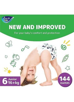 Fine Baby Size 6 Junior 16 Plus Kg 36 Diapers Pack Of 4  - Image 2