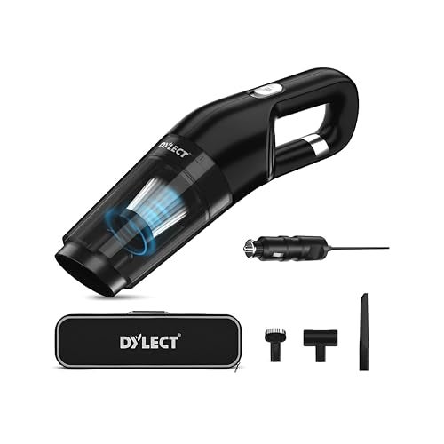 Dylect Turbo Sweep 100 Car Vacuum Cleaner,Handheld,12V Dc,6000Pa Suction Power,9.8Ft Long Cord,Stainless Steel Hepa Filter,Copper Winding Motor with Carry Bag(Dry Use Only),0.2 Liter - Image 1