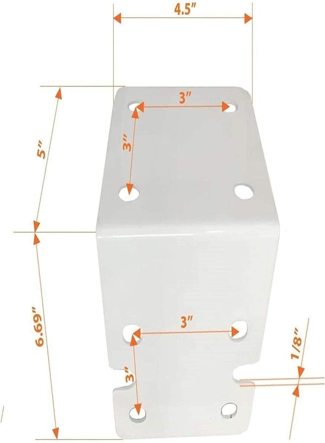 CFS - Whole House Mounting Bracket for Water Filter Housing Compatible with 244047, 150578, MC-1A, 150061, FM-25W Models - Metal Mounting Bracket for 10" & 20" Filter Housings - White, 2 Pack - Image 2
