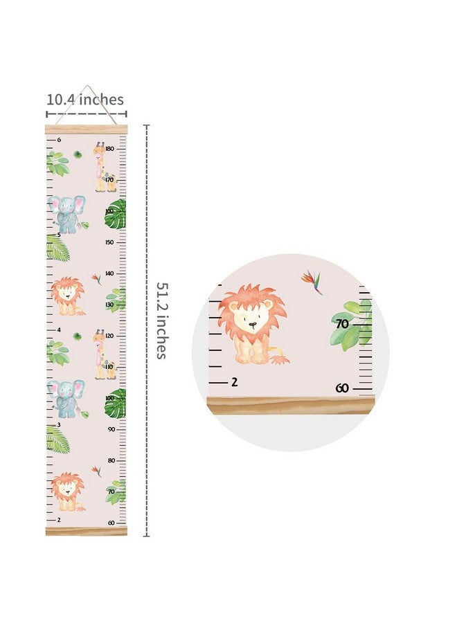 Lvpai Animals Growth Chart For Kids Baby Height Chart Canvas Height Measuring Rulers For Boys Girls (Animals 2) - Image 4
