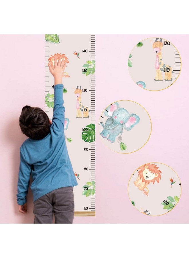 Lvpai Animals Growth Chart For Kids Baby Height Chart Canvas Height Measuring Rulers For Boys Girls (Animals 2) - Image 3
