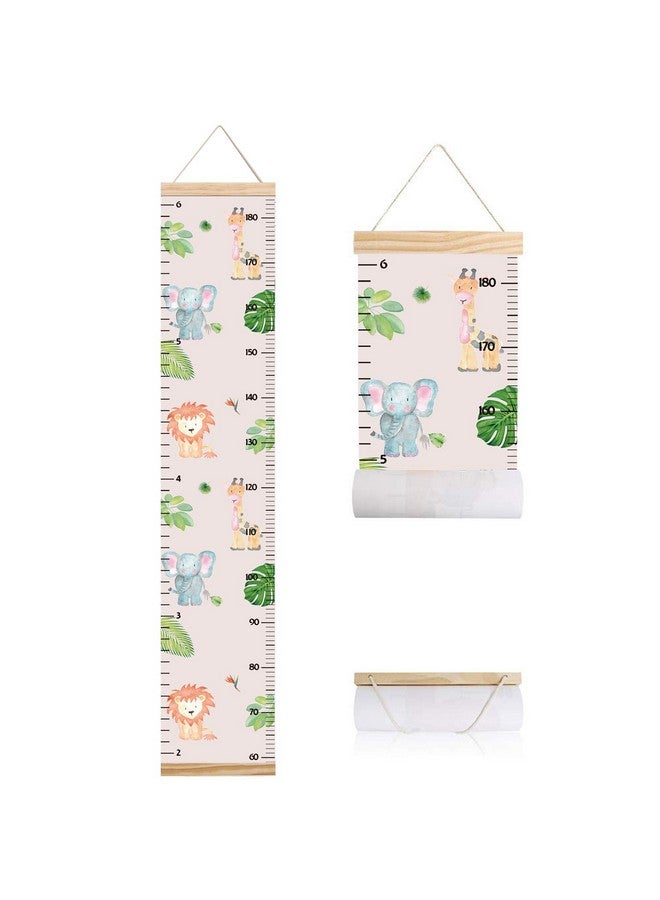Lvpai Animals Growth Chart For Kids Baby Height Chart Canvas Height Measuring Rulers For Boys Girls (Animals 2) - Image 2