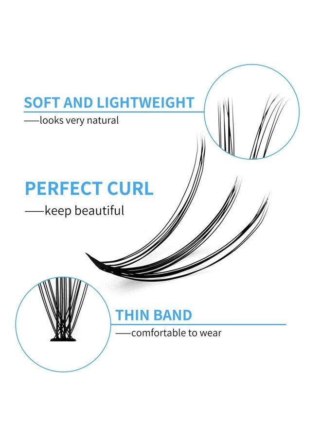جيمري علبة كبيرة من رموش Ual Cluster تحتوي على 240 قطعة من الرموش الفردية 0.07 مم 10D/20D D Curl Mix 8-16 مم رموش متجمعة من الرموش الطبيعية الناعمة وخفيفة الوزن من Gemerry (10D/20D-D، 8-16) - Image 1