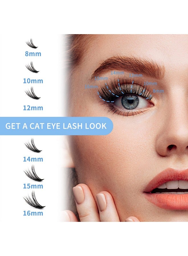 جيمري علبة كبيرة من رموش Ual Cluster تحتوي على 240 قطعة من الرموش الفردية 0.07 مم 10D/20D D Curl Mix 8-16 مم رموش متجمعة من الرموش الطبيعية الناعمة وخفيفة الوزن من Gemerry (10D/20D-D، 8-16) - Image 2