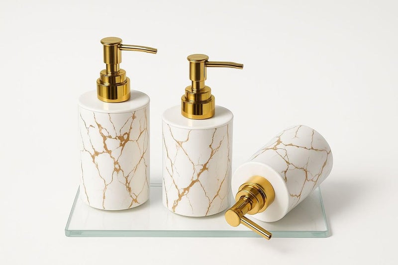 Emoh Roced Refillable Liquid Soap Dispenser. Unbreakable Plastic Dispenser for Sanitizer Lotion Shampoo. Handwash Bottle for Kitchen, Bathroom, Shower, Wash Basin, Sink - 250ML (White, Pack of 2) - Image 5