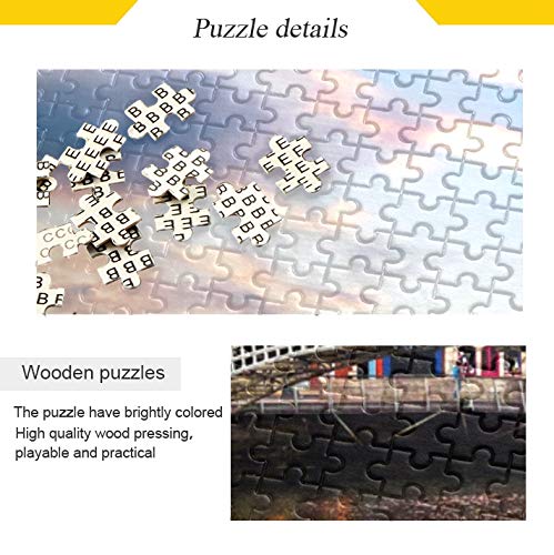 Oarencol Dublin Ireland Ha Penny Bridge Sunset River Landscape Jigsaw Puzzle 500 Pieces Puzzles for Adults - Image 5