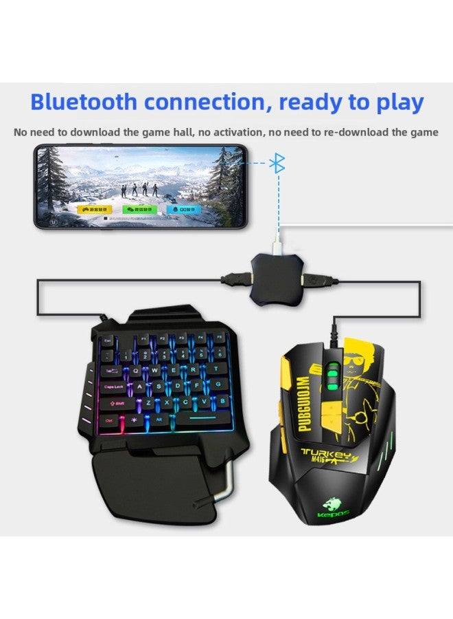 JCHF Throne LOL League Of Heroes Eating Chicken Artifact King One-handed Keyboard Colorful Mechanical Mouse Gaming Keyboard-Product Color:JCHF Throne F11 Mouse F6 Keyboard  - Image 4