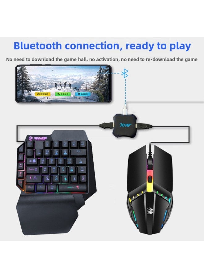 JCHF Throne LOL League Of Heroes Eating Chicken Artifact King One-handed Keyboard Colorful Mechanical Mouse Gaming Keyboard-Product Color:JCHF Throne F11 Mouse F6 Keyboard  - Image 1