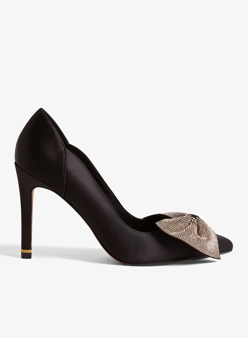 Crisisti Embellished Heel Court Pumps