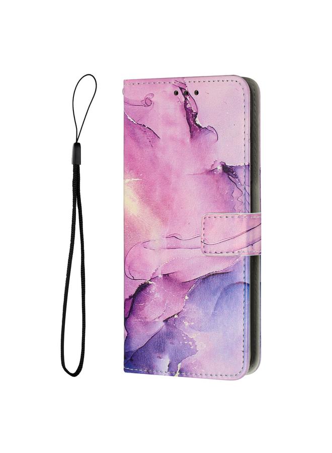 S-TOP Case For Motorola Edge 2024 5G Painted Marble Pattern Leather Phone Case - Image 2
