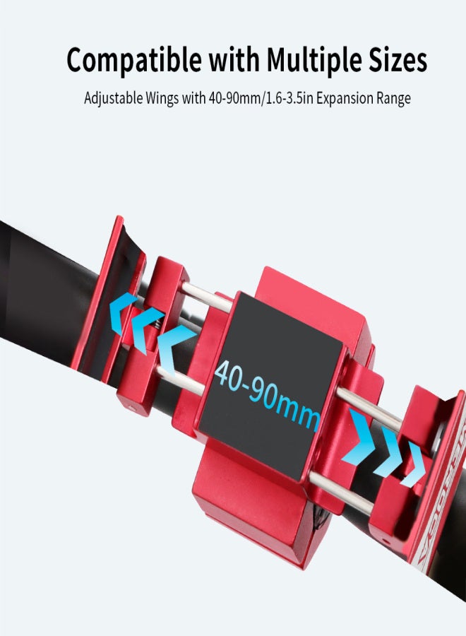 MEROCA Bike Phone Holder Rotatable Invisible Phone Mount for Bicycles Motorcycles Mountain Bikes Road Bikes 360° Rotation for 40-90mm Wide Phones - Image 2