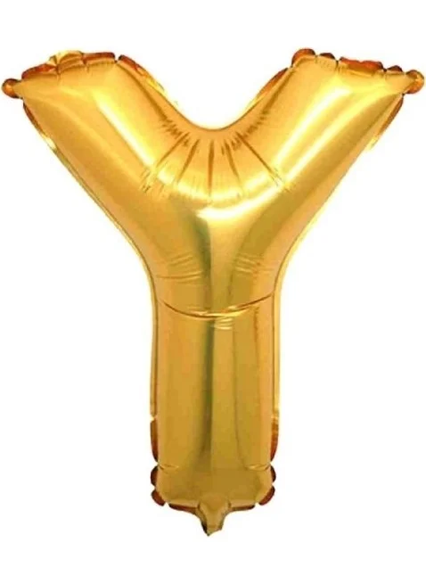 Sunman Partipan Y Letter Gold Foil Balloon 16 Inch