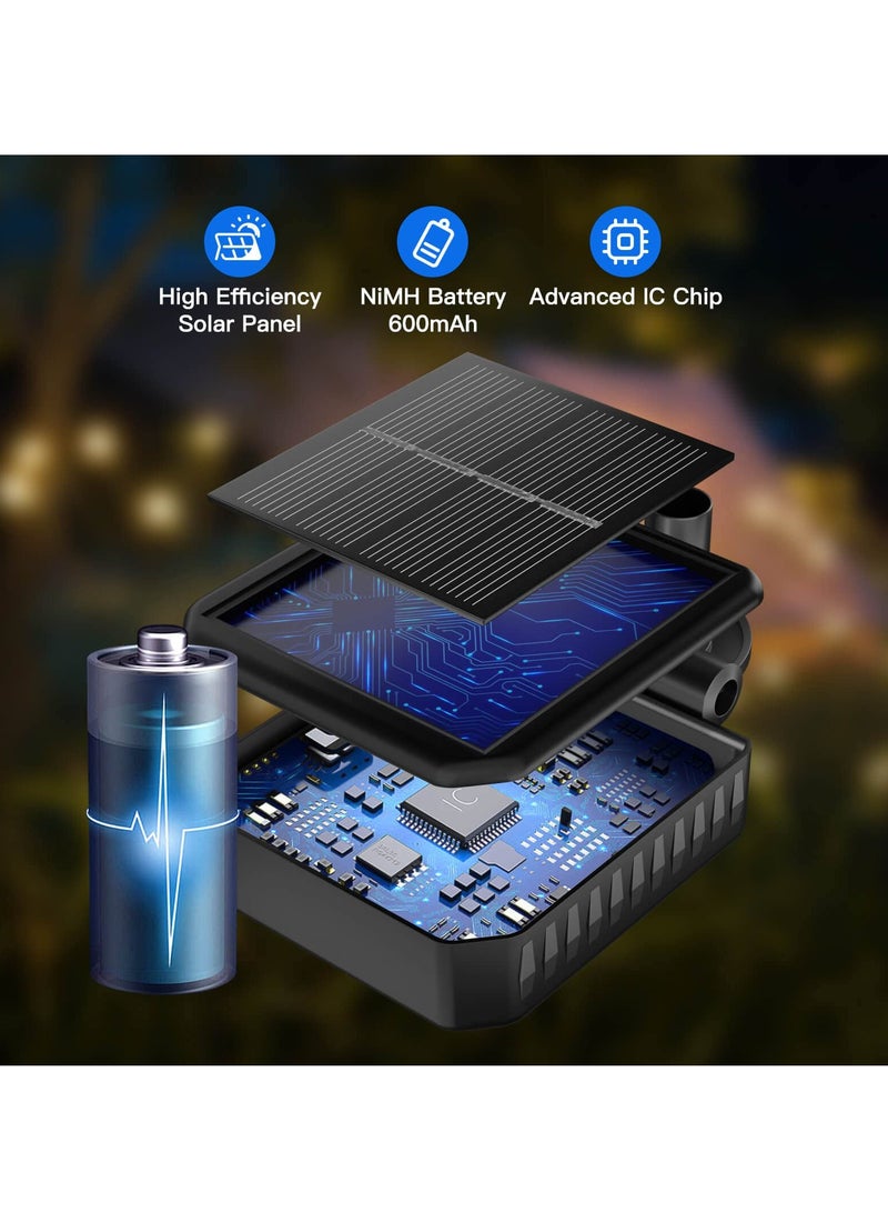 Arabest Solar Garden Lights,[2 Pack] Solar Lights Outdoor Waterproof,9LED Swaying Solar Firefly Lights, Garden Decor for Path,Outdoor Yard Decorations Lights Red+White+Blue - Image 5