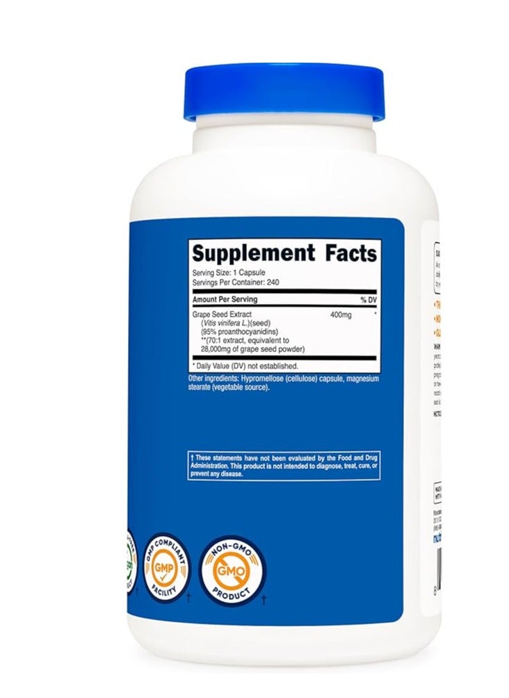 Nutricost Grape Seed Extract 28,000mg, 240 Capsule  - Image 2
