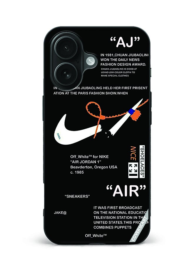 COVERSCART Protective Case Cover For Apple iPhone 16 Nike Off Black Design Black