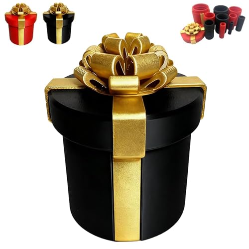 Annoying Nested Screw Gift Box Annoying Gift Box 10 Layer Reusable Prank Gifts Boxes for Cash and Small SurprisesFunny Money Puzzle Boxs for Birthday Christmas White Elephant Party Black Gold - Image 1