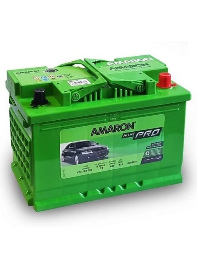 Amaron DIN60 12V 60AH CAR Battery 56219 - Image 1