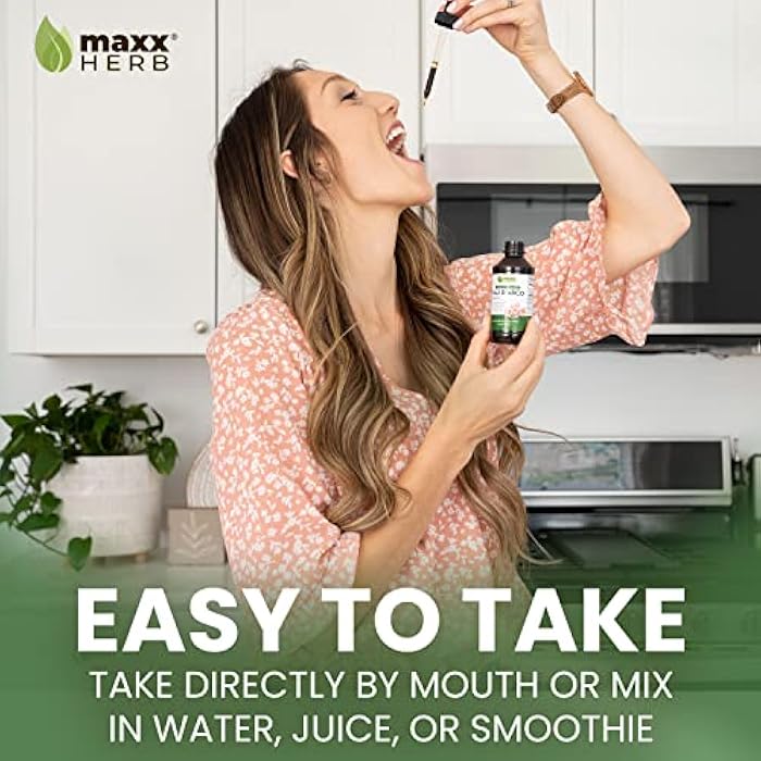 Maxx Herb PAU D'Arco Tincture - Max Strength PAU D Arco Extract for Immune Support, Taheebo Tea Inner Bark Absorbs Better Than PAU Darco Capsules – 4 Oz Bottle (60 Servings) - Image 4
