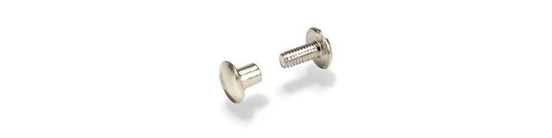 Tandy Leather Screw Post 1/4" (6 mm) Nickel Plated Steel 100/pk 1290-12 - Image 5